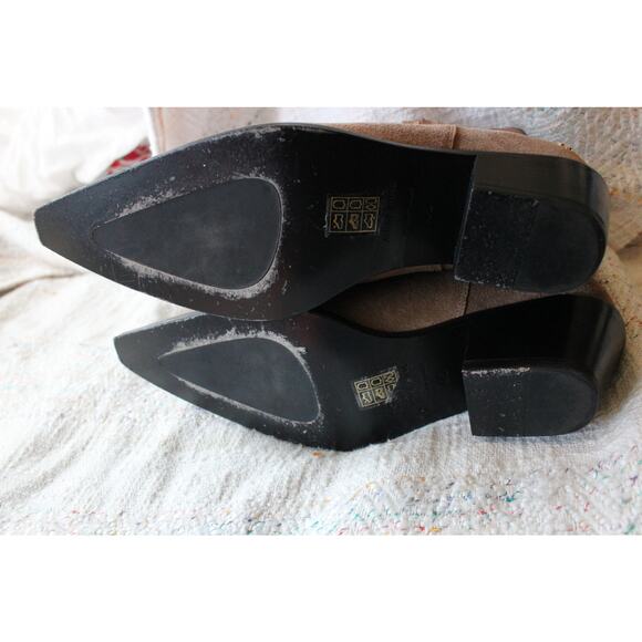 Anine Bing Brown Roy Suede Western Chelsea Boots Size 40 - Picture 7 of 7